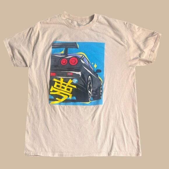 TAN ELDO CAR TEE (SIZE L) - Picture 1 of 4